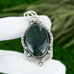 Kink naistele Ripats 925 Sterling H&otilde;be Looduslik P&auml;ikesemoss Agate Kivistus