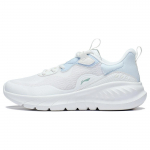 Li Ning Easy Fit Fle Cushioning Abrasion Resistant Breathable Low top Casual Running Shoes Women's White Blue ARST074-3 35.5