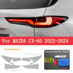 MAZDA CX-60  2024 Auto Esitulede Kaitsekile Eesmise Esitulede Kate Suitsutatud Must TPU Kile Tarvikud Kleebis Taillight T