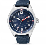 Citizen Meeste Eco-Drive P&auml;ikesetoitega K&auml;ekell AW5000-16L Sinise sihverplaadi ja roostevabast terasest korpusega 42mm