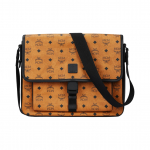 MCM Klassik Visetos Monogramm Reguleeritav &Otilde;larihm Nahast S&otilde;numikott Meeste kotid Pruun Konjak Must MMMCAKK02CO001 Basic Set (Bag+Dust Bag)