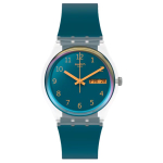 SWATCH Unisex k&auml;ekell SO28K700 Blue Dial black