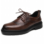 Luksusbr&auml;ndi K&auml;sit&ouml;&ouml;na Valmistatud Meeste Oxford Kingad Ehtne Vasikanahast Brogue Ametlikud Kingad Must Klassikaline &Auml;ri-Ametlikud Kingad Mees 44 must