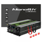 Qoltec Pingeinverter Monolith | 3000W | 6000W | 24V to 230V | Puhas siinuslaine | LCD
