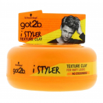 Schwarzkopf got2b Styler Texture Clay 75ml - Modelleeritav fikseeriv vahend defineeritud, tekstuuriga soengute jaoks