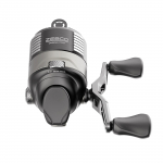 Zebco Omega Pro Spincast Kalastus Suurus Kahekordne Keraamiline Pick-up Tahke Messingist Spinion GlideLine II Liini Tagasikerimine 6lb Kalastusliin Punutud Must Rull, 20, must