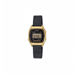 Casio YOUTH Seeria - Metallist V&auml;ike Ruudukujuline Standardne Klassikaline Retro Veekindel Kvartsmehhanism Roostevabast Terasest Rihm Jaapani ja Korea Kell LA670WEMB-1 must