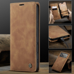 CaseMe iPhone 17 Air/17 Pro Max/17E jaoks Luksuslik Retro Magnetiline Klapp PU Nahast Telefonikott Rahakott Kaardihoidja Kate Telefonikott iPhone 17 pruun