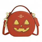 Coach Canteen 17 Halloweeni K&otilde;rvitsaprindiga Crossgrain Nahast &Otilde;la-Crossbody K&auml;ekott V&auml;ikesed Naiste K&auml;ekotid Kuldne S&uuml;gav-Oranž CW468-IMOY8 Basic Set (Bag+Dust Bag)