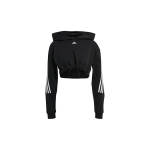 Adidas L&uuml;hike Kapuutsiga Dressipluus Vabaaja Spordi Triibuline Treening Pullover Dressipluus Naiste Topid Must H47479 M