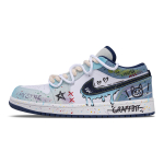 Jordan Air Jordan 1 Graffitistiilis Kulumiskindel Madal Kaelus Vintaaž Korvpallijalatsid Meeste Teksasinine IH0648-141(Team420-) 44