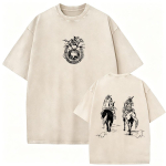 Anime Jojo seikluslik seiklus Bruno Bucciarati Vintage pestud T-s&auml;rk Mehed Naised Manga Retro T-s&auml;rgid Mehelik &Uuml;le suurusega Streetwear S white