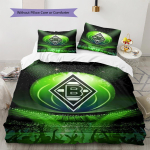 Borussia M&ouml;nchengladbachi Muster Voodipesukomplekt Tekikate Padjap&uuml;&uuml;r Kodukaunistus Kingitus (1 * tekikott + 2 * padjap&uuml;&uuml;ri, ilma s&uuml;damikuta) 135x200cm green