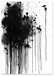Plakat abstraktne mustvalge 21x29,7 cm A4