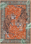 Retro Moynesa Tiiger Boheemlaslik Vaip elutuppa Magamistuppa Diivani P&otilde;himatt R&otilde;dule Salongi K&ouml;&ouml;ki Libisemisvastane Vaip Uksematt 160cm x 200cm