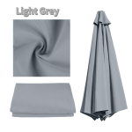 Vahetatav p&auml;ikesevarju &uuml;laosa Aiamaja Katusevarju Kate P&auml;ikesekaitse Aiamaja UV-kaitse 2m/2.5m/2.7m/3m (Light Grey,6Ribs 2M) helehall v&auml;rv