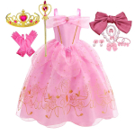 Unetava kaunitari kost&uuml;&uuml;mim&auml;ng printsess karneval Aurora s&uuml;nnip&auml;ev printsessipeo kleit Halloweeni riided Purim haldjas Vestido 4T(TAG 120) pink