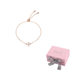 Swarovski Stella Kristallidega Kaunistatud K&auml;ev&otilde;ru F ( Fits All)-Pink bow gift box roosa kuldne v&auml;rv