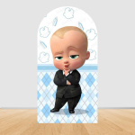 &Otilde;nnelik Boss Baby S&uuml;nnip&auml;eva Kaar Taustakate Poiste S&uuml;nnip&auml;evaks Vasts&uuml;ndinu Beebipidu Dekoratsioonid Fotograafia Taustavajad 4.6x7.8ft(140x240cm)