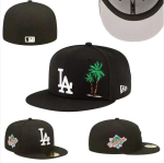 2024 V&auml;liskaubandus Uus LA Dodgers Meeste ja Naiste NY Pesapallimeeskond T&auml;ielikult Tihendatud Pesapallim&uuml;ts Noorte Street Dance Lai &Auml;&auml;r Suurusega M&uuml;ts 7 1/2（60cm） black