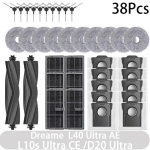 Dreame D20 Ultra / L40 Ultra AE / L10s Ultra CE Robot tolmuimeja Tarvikud Rullik P&otilde;hi K&uuml;lgmised harjad Mop Tolmukott Filter Varuosad Set E