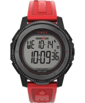 TIMEX Ironman Unisex kvartsikell, mudel TW5M57900, must plastikk-tahvel, 47 mm korpus, 5 ATM veekindel, spordidisain must