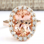 Yst&auml;v&auml;np&auml;iv&auml; kingitus ovaalne kunstlik topaas Rhinestone naiste s&otilde;rmede s&otilde;rmuse ehted US 8 &scaron;ampanjav&auml;rvi