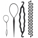 2 t&uuml;&uuml;pi Fashion Hair Bun Maker Punumine Styling Disk T&ouml;&ouml;riistad Aksessuaarid 4 Pcs
