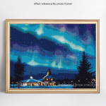 Teemantmosaiik t&auml;is&uuml;mmargune teemantmaal Scenic teemanttikandid Aurora rhinestones 20X30CM
