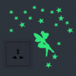 Kodukomplekt Multikas helendav seinakleebis T&uuml;druk Star Design Switch Decal Magamistoa tualettruumi sisustus one size