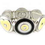 Les Tr&eacute;sors De Lily [D9671] - Bracelet Cr&eacute;ateur 'Babouchka' Noir Ivoire valge