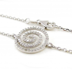 Les Tr&eacute;sors De Lily [J0195] - Bracelet Argent 'D&eacute;esse' blanc h&otilde;be