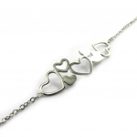 Les Tr&eacute;sors De Lily [M8798] - Bracelet Acier 'Love' argent&eacute; h&otilde;be