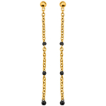 Altesse [Q4861] &ndash; kullatud Boho mustast kullast k&otilde;rvar&otilde;ngad &ndash; 47 mm must
