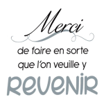 Les Tr&eacute;sors De Lily [Q4801] - Kleebiste leht  S&otilde;numid  (T&auml;name, et veendusite, et tahame selle juurde tagasi tulla) - 20x70 cm must