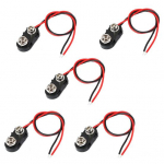 Elektrooniliste kuningriigi juhtmete presspandla juhe 15 cm topelt I t&uuml;&uuml;pi 9 V akuklambri pistikupesa hoidik 5pcs