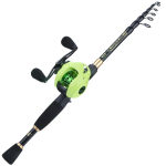 &Otilde;ngeritva rullikombinatsioonid 1,8&ndash;2,4 m &otilde;ngeritvaga 3+1BB heidetav kalarull 1.8m&Left handle roheline