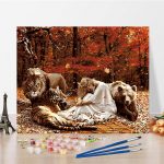 DIY Maalimine numbrite j&auml;rgi K&auml;sit&ouml;&ouml; Digitaalne &otilde;limaal Hobid Kodukaunistamine Numbrite maalimine Kunst 40x50cm no frame