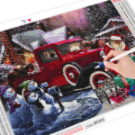 5D DIY teemantmaaling multikas t&auml;isruudukujuline uus saabumine teemanttikandid j&otilde;ulumosaiik J&otilde;uluvana k&auml;sitsi valmistatud kingitus Full Round (20X30CM)