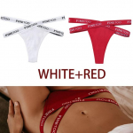 FINETOO 2TK/komplekt Naiste puuvillased alusp&uuml;ksid G-string Seksikas ristrihm aluspesu kiri v&ouml;&ouml;kohaga aluspesu stringid naiste &otilde;&otilde;nsad pesu M