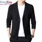 Cozy Up kevadine ja s&uuml;gisene &otilde;huke kampsun Meeste v&auml;ike &uuml;likond jakk &Uuml;hev&auml;rviline kampsun Meeste vabaaja kampsun M must