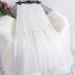 K&otilde;rge v&ouml;&ouml;kohaga vabaaja pikk seelik Naiste riided V&otilde;rkp&auml;rlitega Kesk s&auml;&auml;re seelikud Naiste pikad seelikud naistele One Size valge