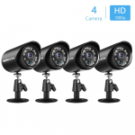 4 tk Full High Definition 1080P 2MP turvaanaloogkaamerad v&auml;listingimustes ilmastikukindlad CCTV valve EU Plug
