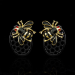 Loomingulised k&otilde;rvar&otilde;ngad naistele K&auml;sitsi maalitud tilkuva &otilde;liga Little Bee Stud K&otilde;rvar&otilde;ngad &Otilde;&otilde;neskujulised Peoehted Loomade k&otilde;rvar&otilde;ngad must