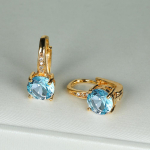 Roos/h&otilde;be/kuld v&auml;rvi 7mm &uuml;mmargune l&otilde;ige valge sinine lilla roheline kivikonksuga k&otilde;rvar&otilde;ngad s&uuml;nnikivist rippuvad k&otilde;rvar&otilde;ngad