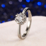 SACE GEMS Klassikaline vasesulamist tsirkoonist s&otilde;rmus Naiste ehted Pulmalubaduse peokingitus open