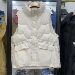 Winter Auntun naiste aluskrae &uuml;hev&auml;rviline varrukateta soe vest Naiste avar &scaron;ikk valge pardi sulejope OneSize beež