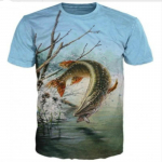 Suvine meeste 3D kalaprindiga T-s&auml;rk &otilde;ues vaba aja kalap&uuml;&uuml;giks Quick Dry Hingav Oversized XXS-6XL l&uuml;hikeste varrukatega T-s&auml;rk 6XL