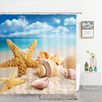 3d Rannamaastik Du&scaron;ikardinad Meri Ookean Vahemere Vannitoa kardin Veekindel riidest kaunistus 180*240cm Vannikardin 180x200cm