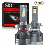 2tk Auto esitule pirn H7 LED Canbus H1 H4 H8 H11 H16 (JP) 9005 HB3 9006 HB4 120W 28000LM Turbo automaatne dioodlamp 12V 6500K valge 3000K kollane H11 H8 H9 valge